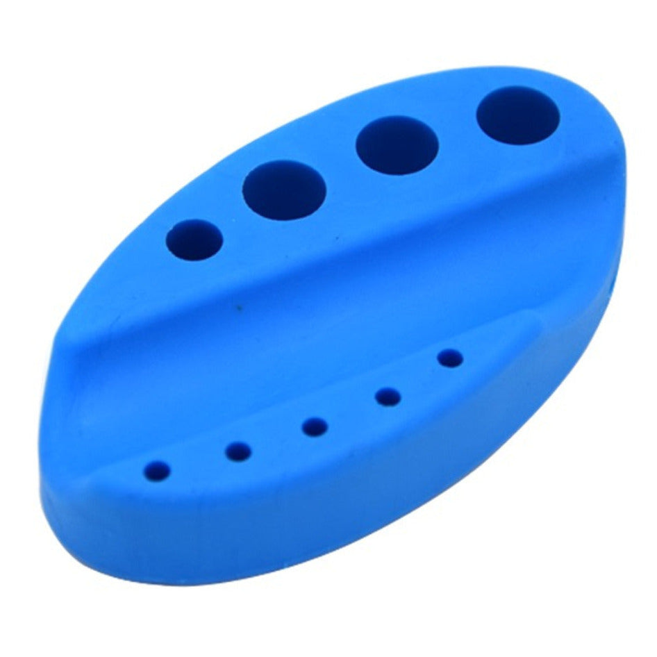 Silicone tray pad holder with cups, blue