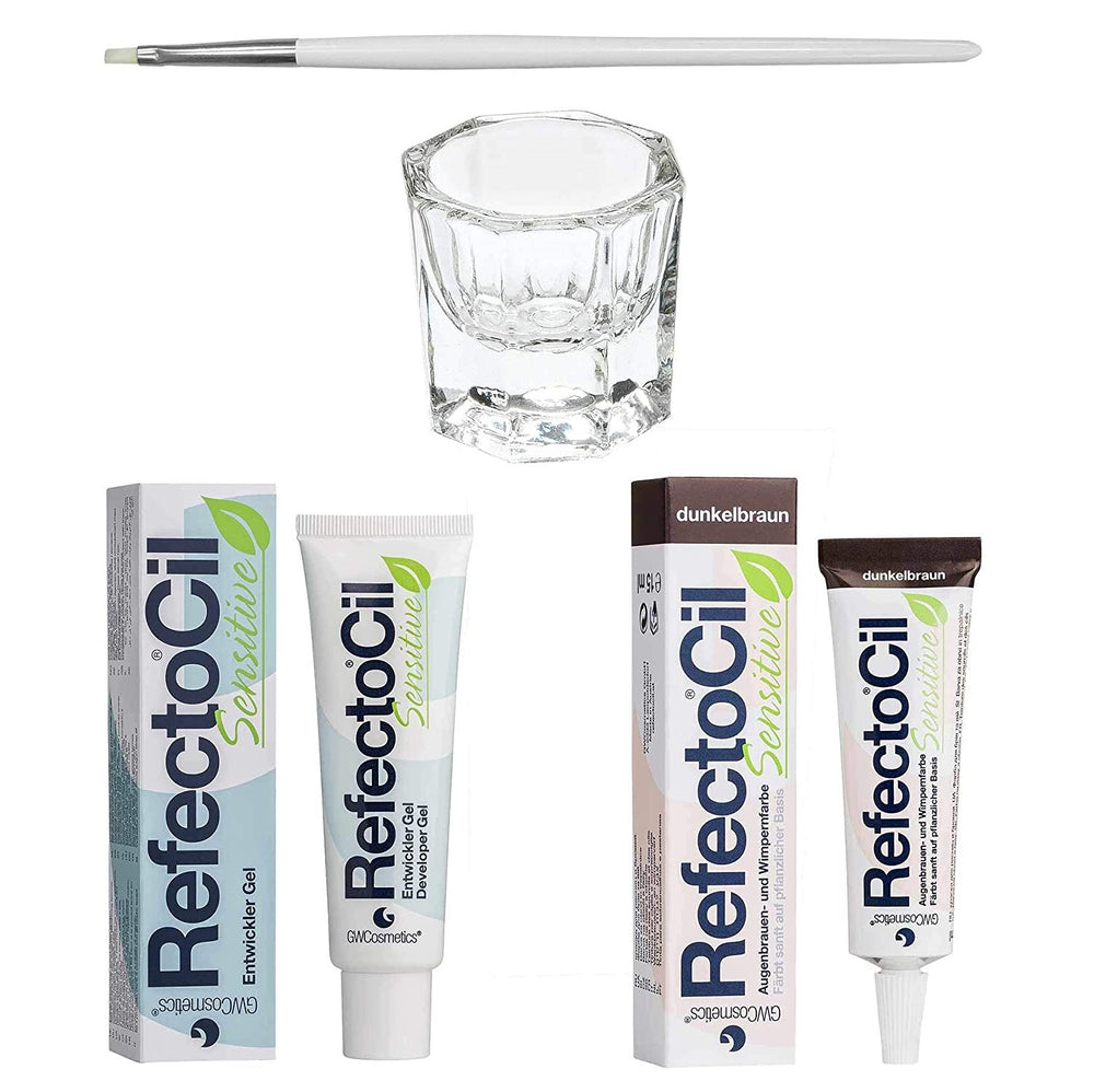 RefectoCil Sensitive lash & brow TINT SET, black, dark or medium brown