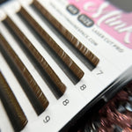 Xclusive Lashes FLAT Cashmere eyelash extensions BROWN/C/0.12/0.15/MIX