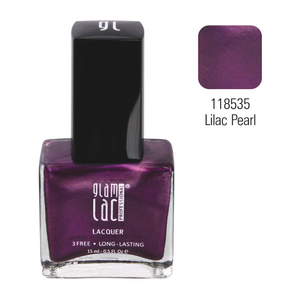 GlamLac gel effect nail lacquer polish 15 ml, 118535 LILAC PEARL