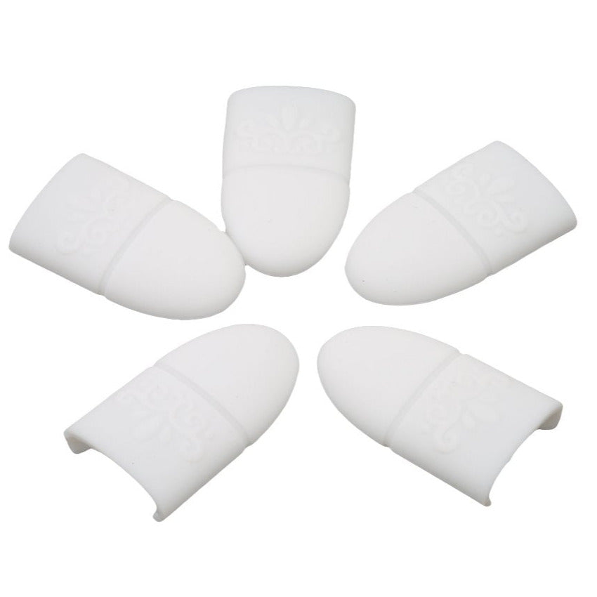 Soak-off gel polish Silicone nail wrap cap removal system white, 5pcs