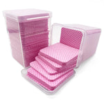 Perforated lint free wipe pads ultra resistant PINK, 200 pcs