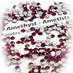 Flatback crystals for lash & nail, AMETHYST