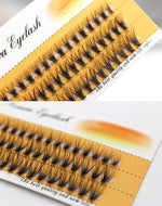 10D volume cluster eyelashes premade fans, C-0.10 (60 pieces)