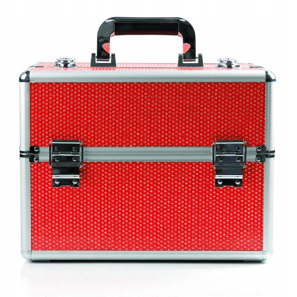 Beauty suitcase M1 size, sparkly RED
