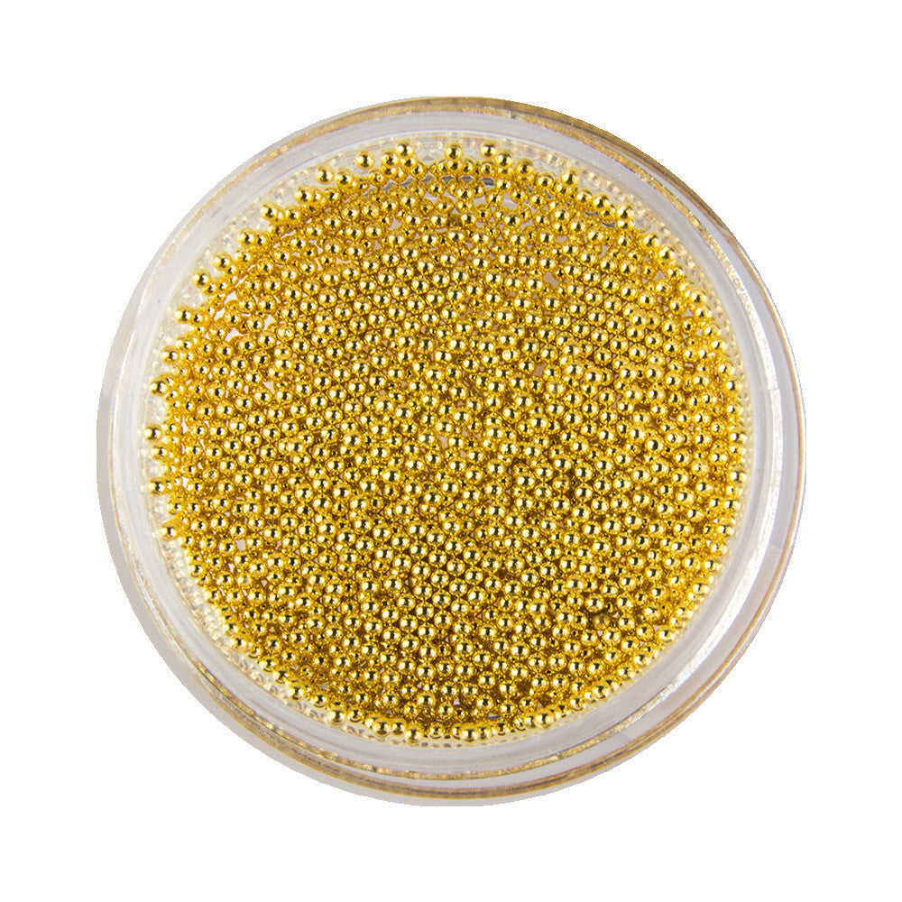 Caviar for nail design metal beads, GOLD