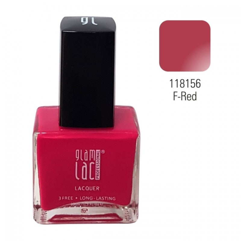 GlamLac gel effect nail lacquer polish 15 ml, 118156 FERRARI RED