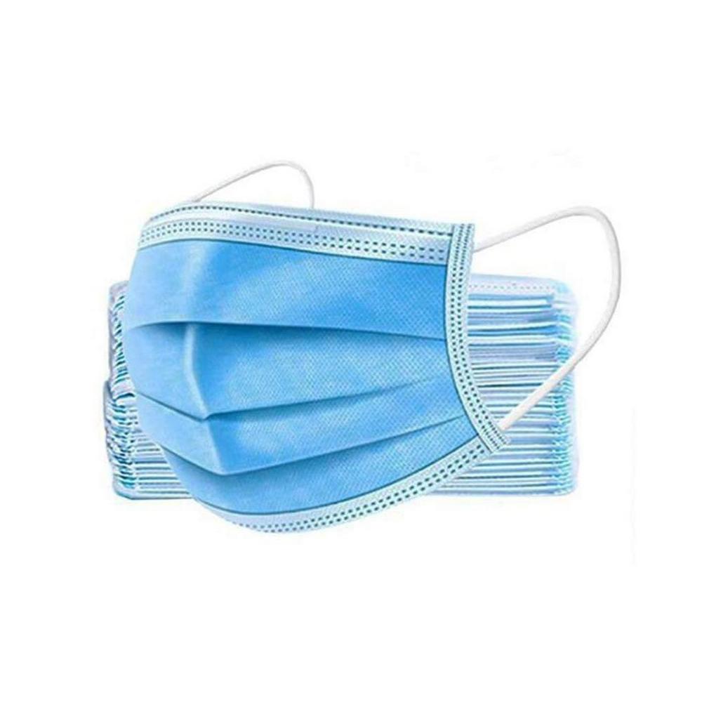 Protective face masks 3-play 50 pieces, BLUE
