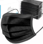 Protective face mask 3-play BLACK eur 0.45 / 1 piece