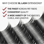 BL Lashes Mink eyelash extensions ONE SIZE - B - 0.15, FINAL SALE
