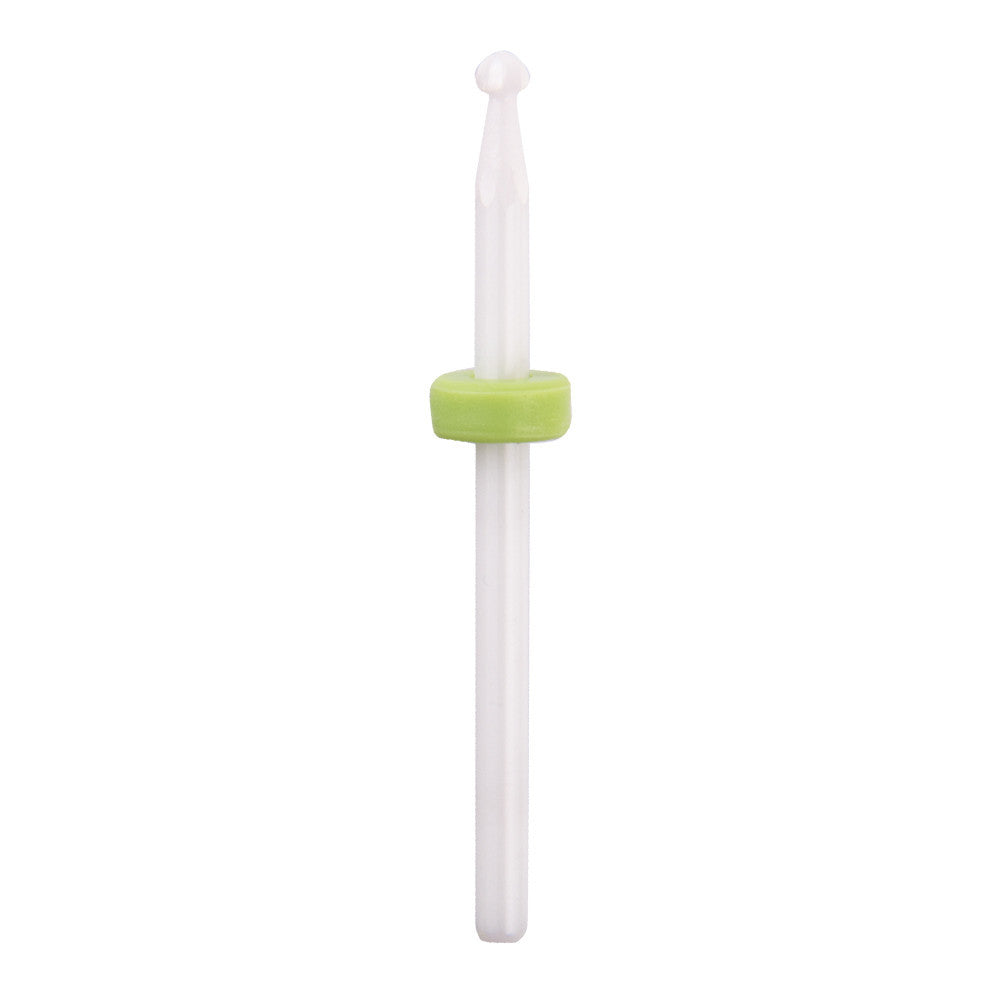 Ceramic nail file bit for manicure and pedicure, green BALL