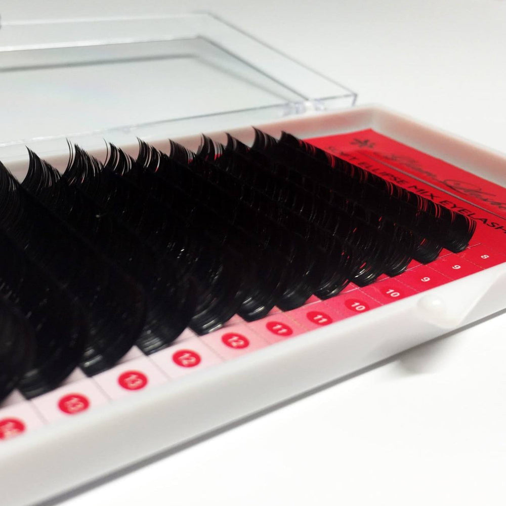 Final sale! Glam Lashes eyelash extensions FLAT ELLIPSE, 9-0.15-D