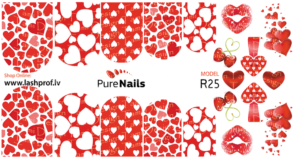 BIS Pure Nails water slider nail design sticker decal LOVE, R25
