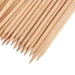 Natural orange wood sticks for manicure & pedicure, 100 pieces
