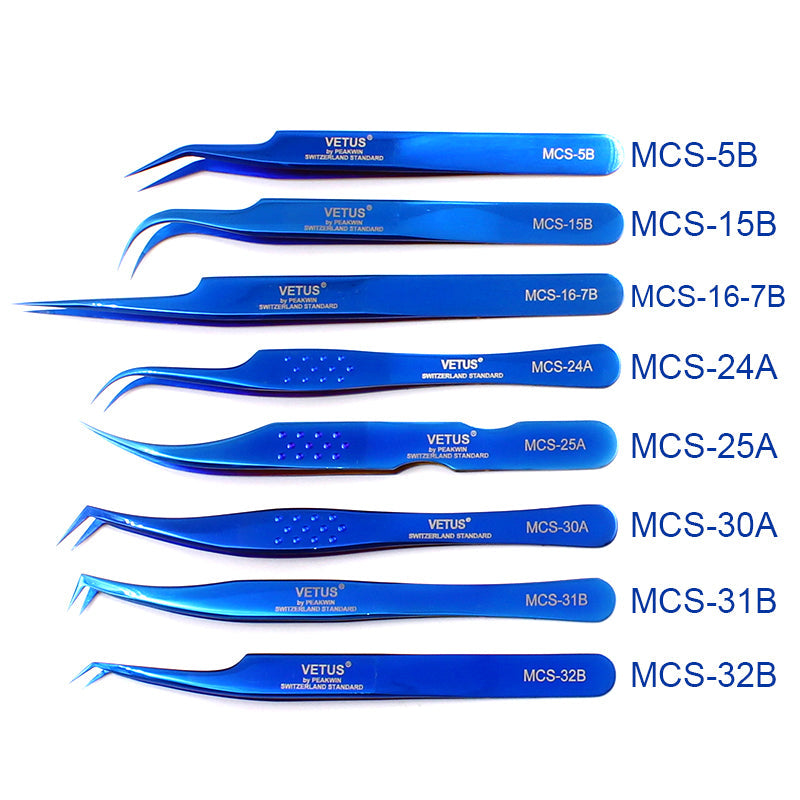 VETUS MCS-31B PRO tweezers for eyelash extensions