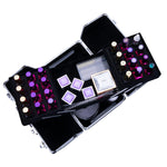 Beauty suitcase with 3D design S size, SILVER