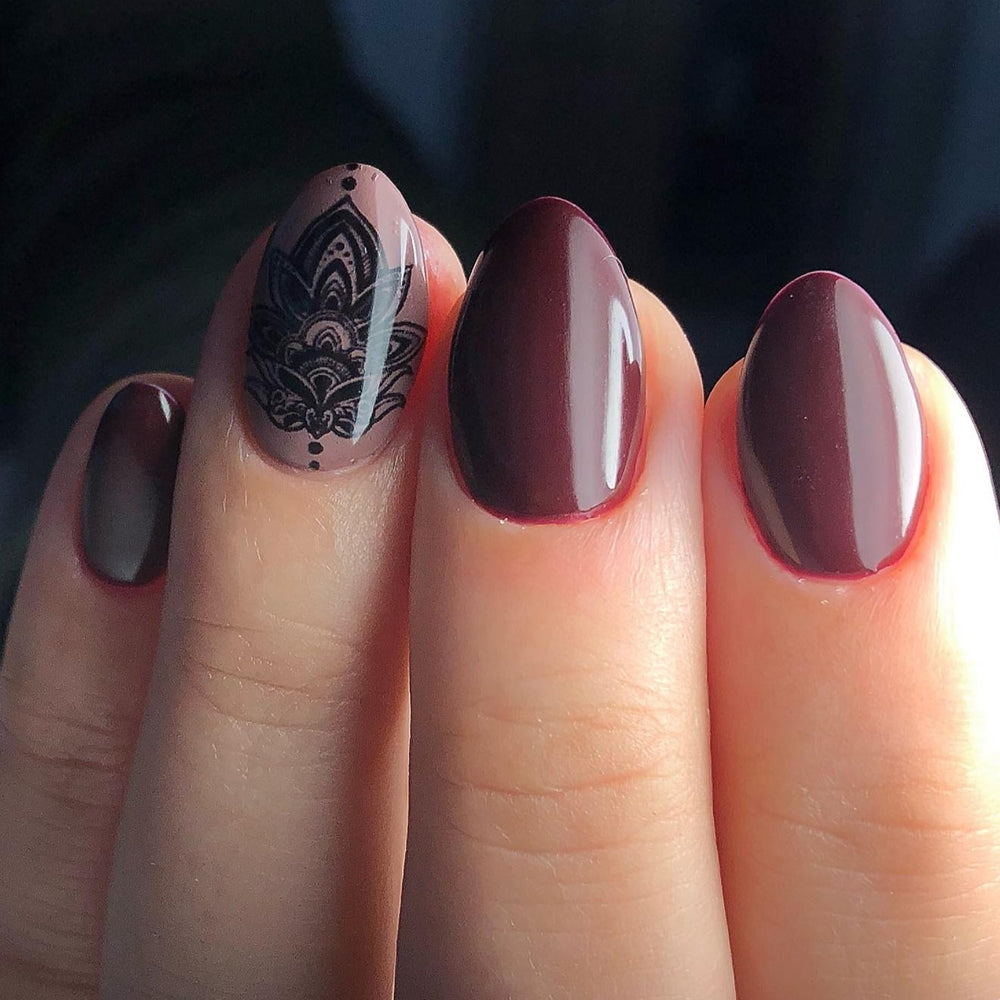 BIS Pure Nails slider nail design sticker decal BLACK ORNAMENT B10, B11, B18 and B20