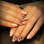 BIS Pure Nails  slider nail design sticker decal, Black BLOOM Art1, Art02, Art12