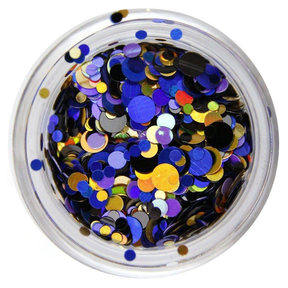 Nail design confetti round sequins, different colors