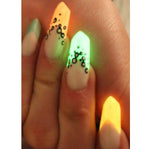 GLOW IN THE DARK nail art design, NEON ORANGE