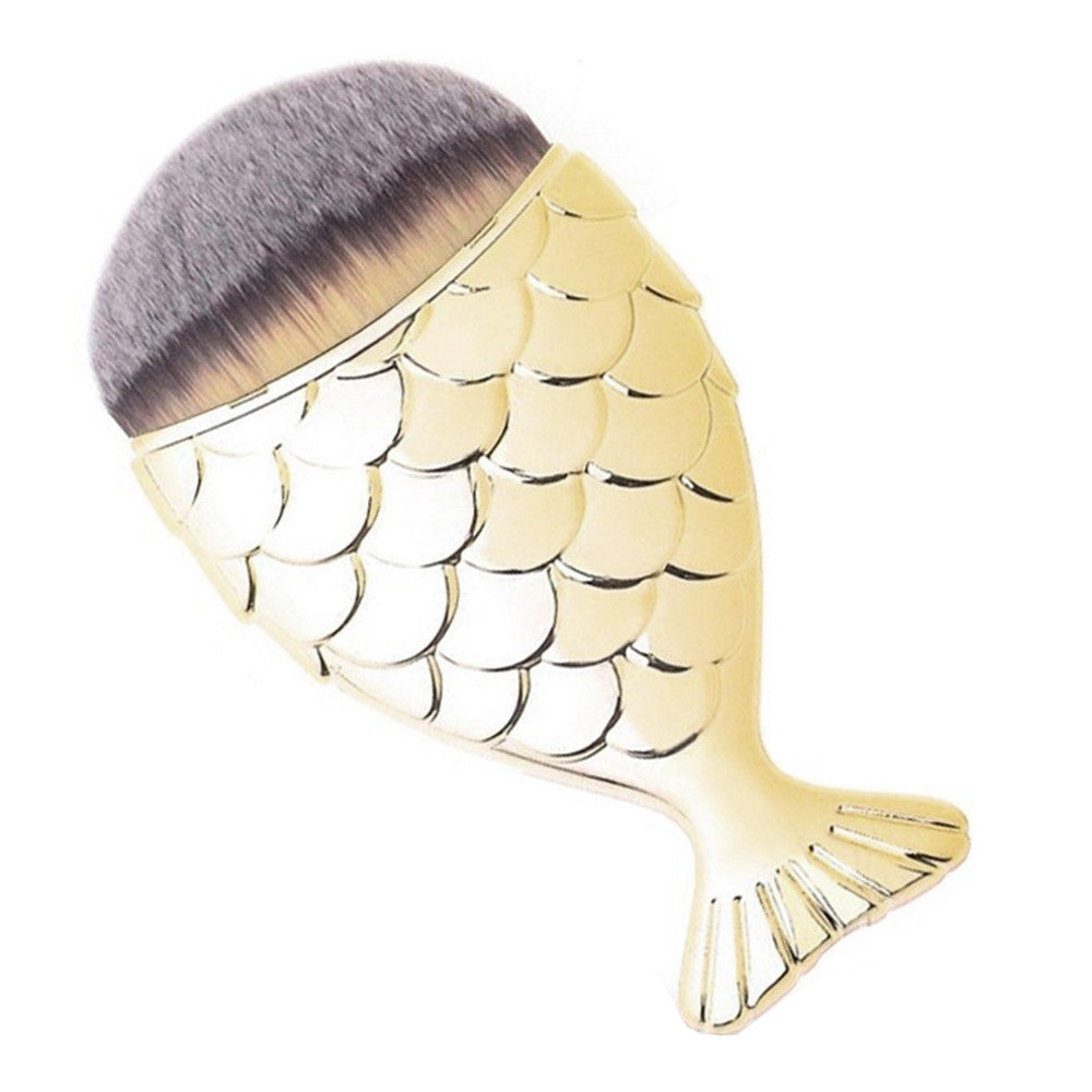 Nail dust cleaning brushes fish tale, GOLD