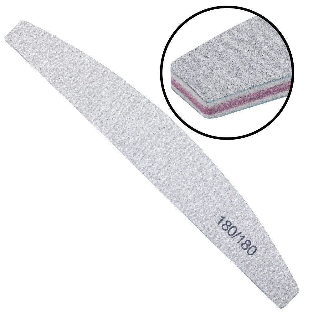 PRO nail file for mainure and pedicure HALFMOON, 180/240