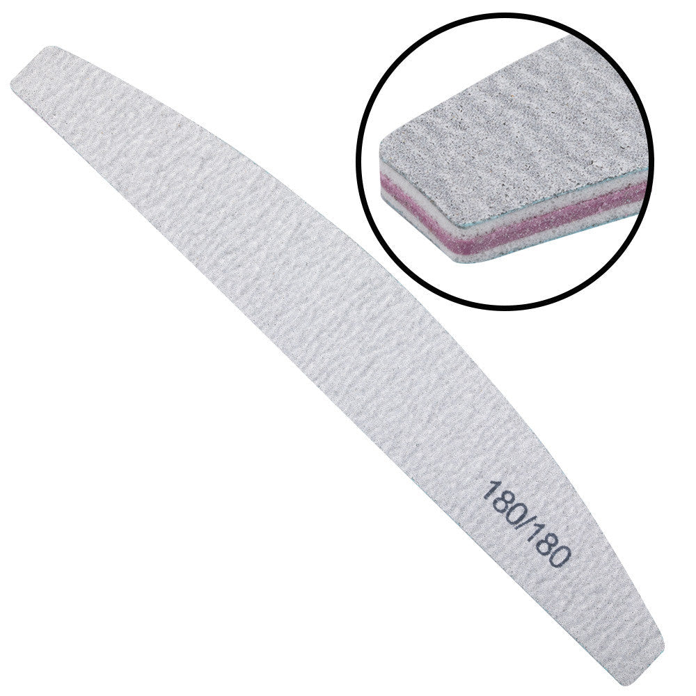 PRO nail file for mainure and pedicure HALFMOON, 180/180