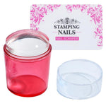 Silicone nail XL stamper + scraper for Konad stamping, RED