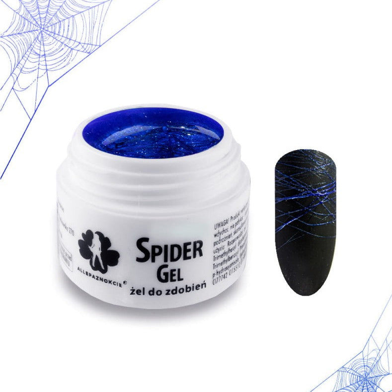 SPIDER Gel for nail design METALLIC BLUE, 5 ml