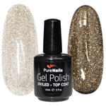 BIS Pure Nails Flashing Lights Top No Wipe Gel UV/LED | GOLD