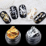 Nail art design wrap leaf foil, SILVER or GOLD