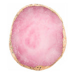 Agate stone glue pad pink ROUND, 70 mm