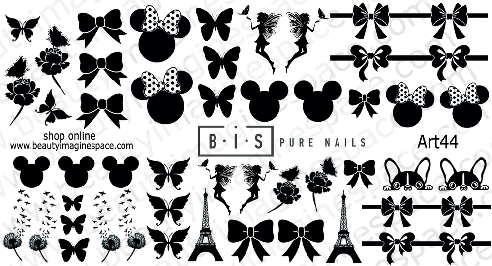BIS Pure Nails  slider nail design sticker decal MICKEY, Art 44