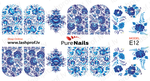 BIS Pure Nails slider nail design sticker decal FLOWERS, E12