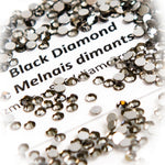 Flatback crystals for lash & nail, BLACK DIAMOND