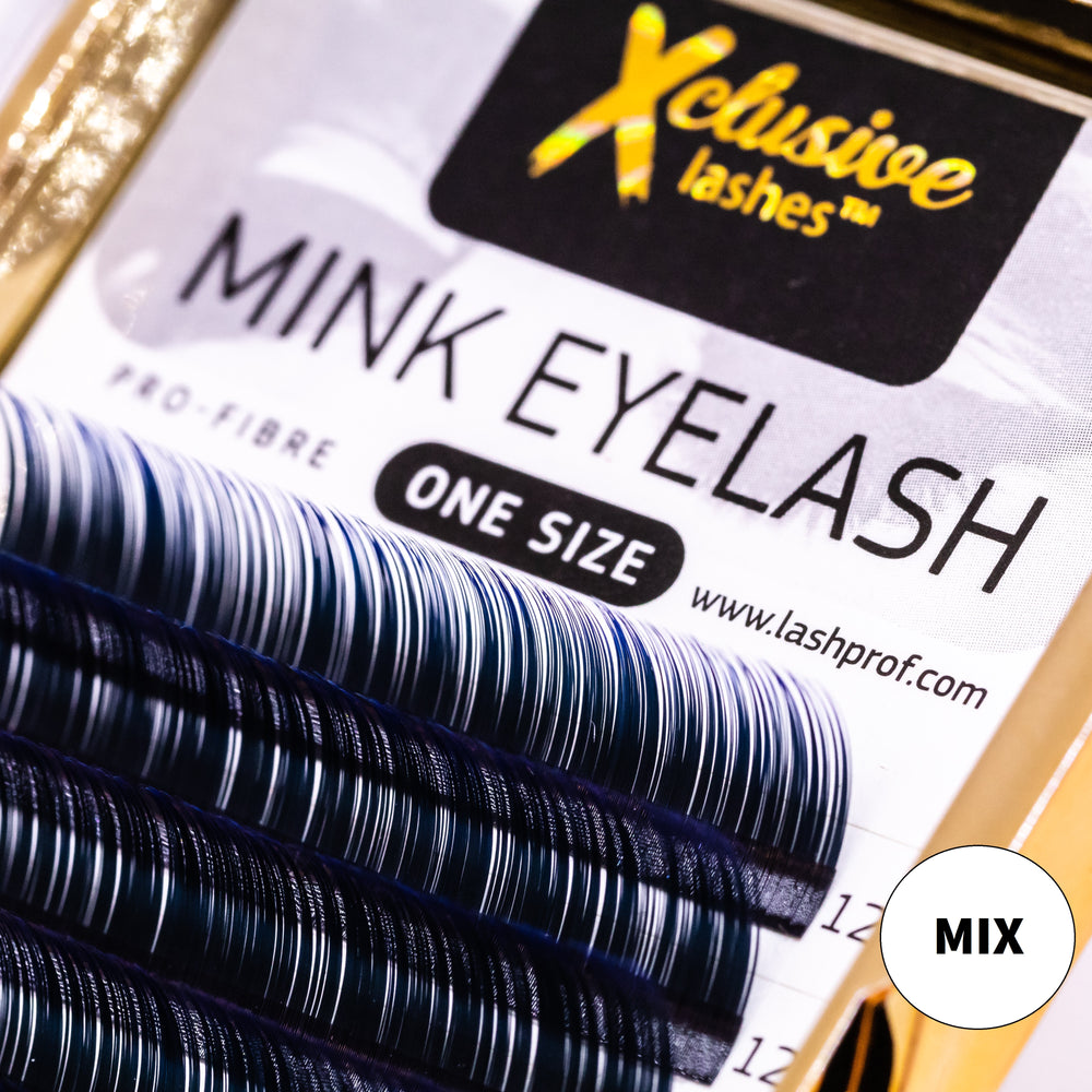 Xclusive Lashes Ombre black + blue eyelash extensions MIX, C shape