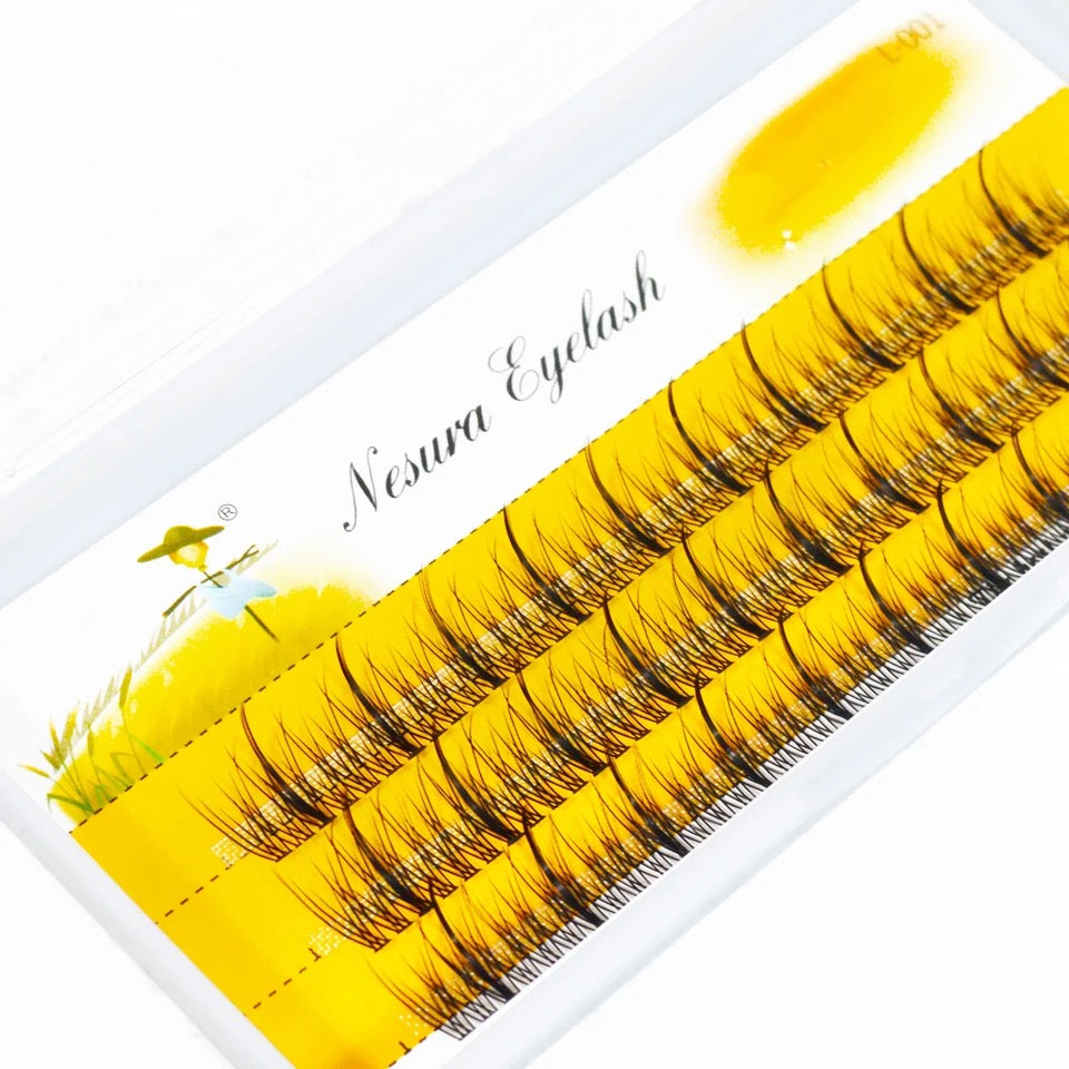 Spike cluster eyelashes premade fans, 0.07/C/9, 10, 11 or 12 mm (120 pieces)