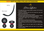Final sale! Glam Lashes eyelash extensions FLAT ELLIPSE, 9-0.15-D