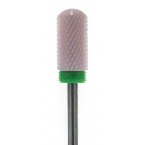 CERAMIC nail file bite for manicure and pedicure, green CYLINDER rounded, K10