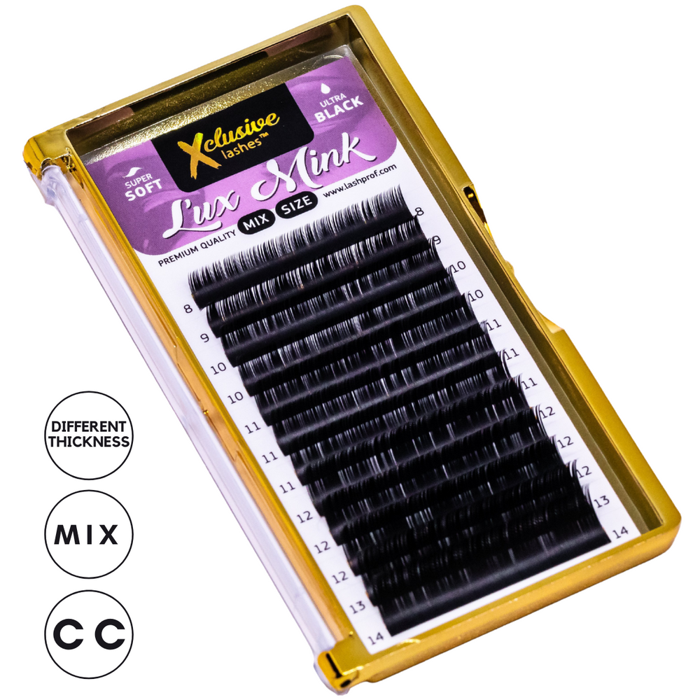 Xclusive Lashes Mink MIX 8-14 mm, CC - different thickness