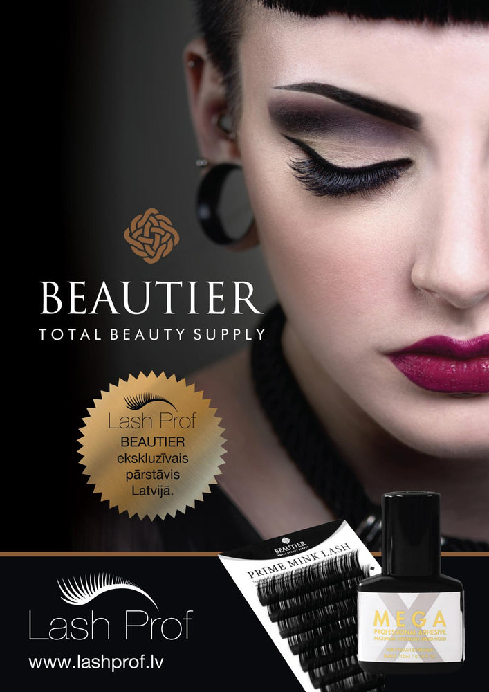 Beautier eyelash extensions ONE SIZE 0.07 - 0.10, L+ shape