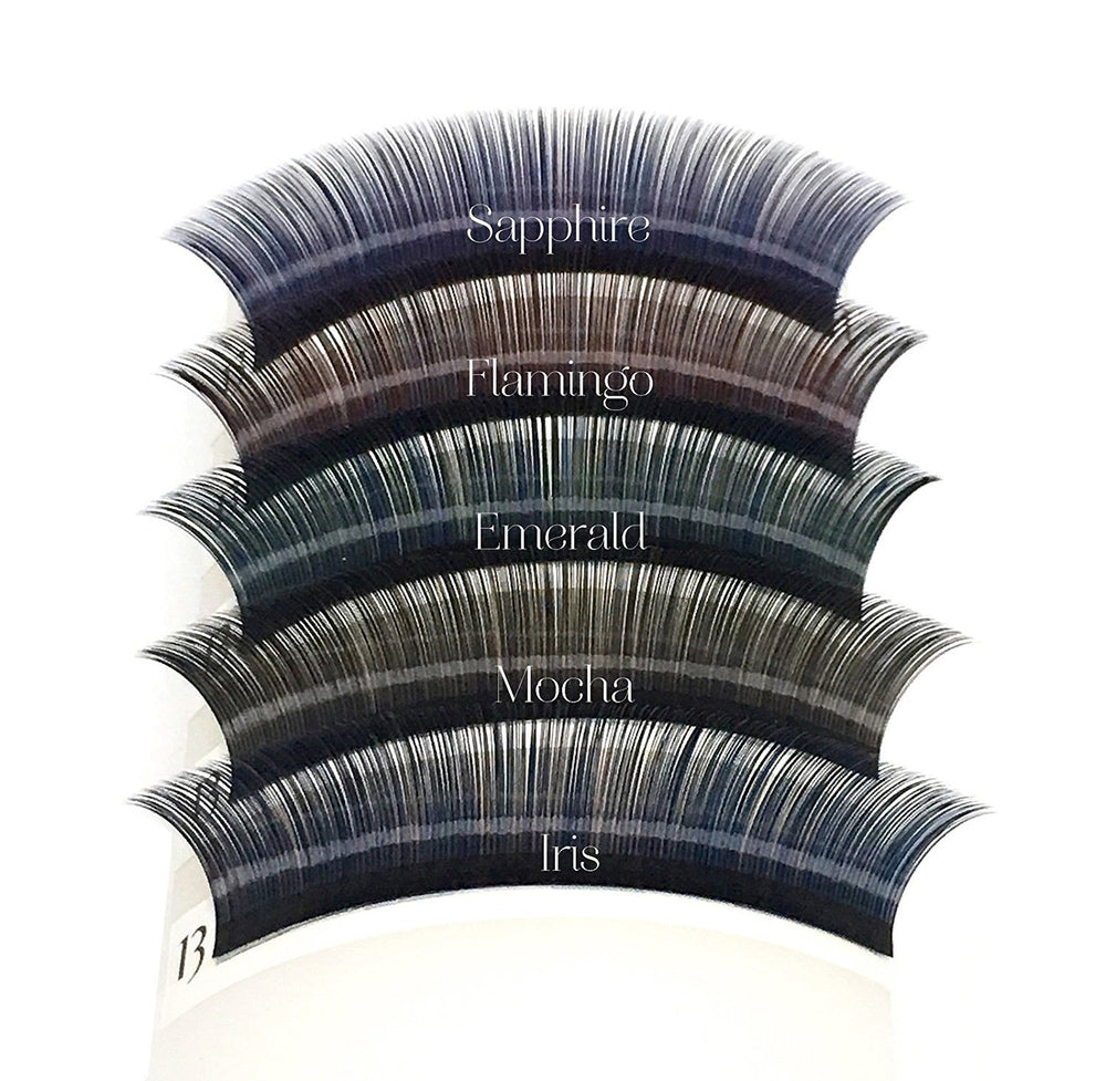 Muse Illusion Color lashes for eyelash extensions MIX-0.07-C, SAPPHIRE