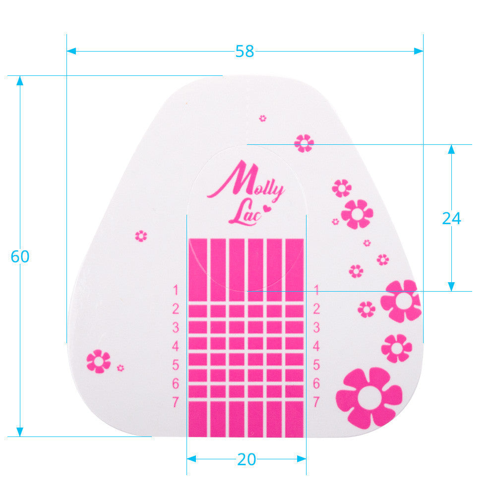 Molly Lac nail extension form template stickers BASIC, 10 pcs