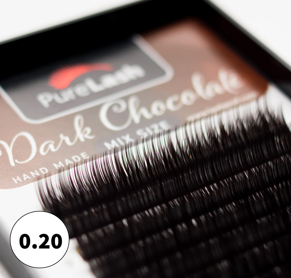 BIS Pure Lash dark Chocolate eyelash extensions 16 lines ONE SIZE, C shape
