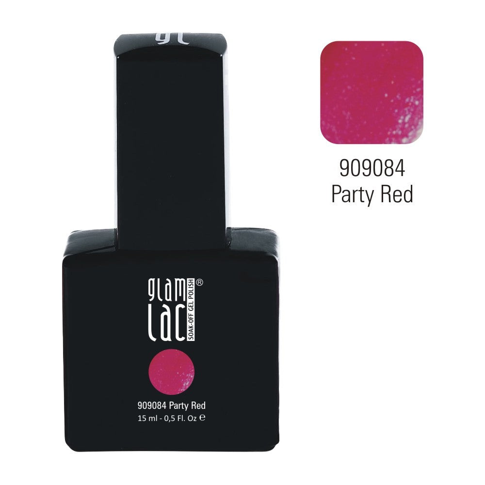 GlamLac UV/LED gel nail polish 15 ml, PARTY RED
