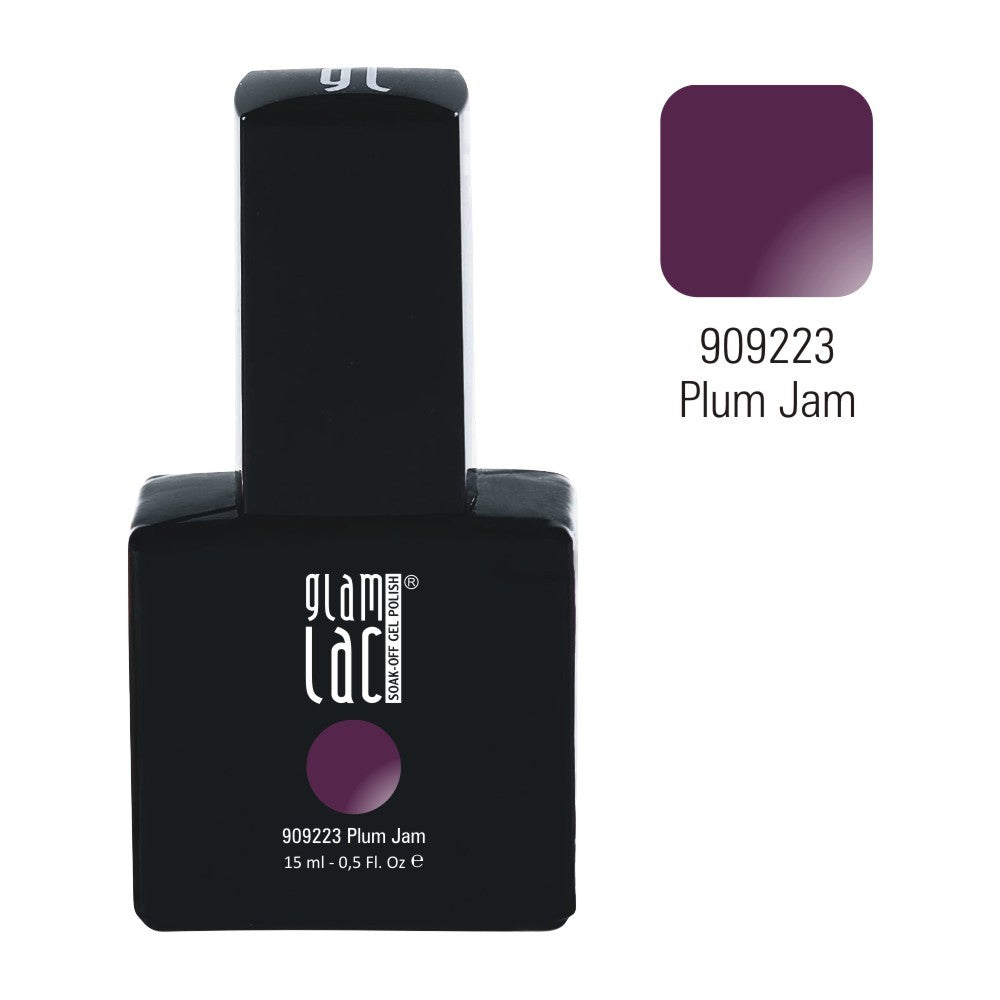 GlamLac UV/LED gel nail polish 15 ml, PLUM JAM