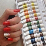 PRO acrylic water nail art paint set, 9 pcs WHITE or BLACK