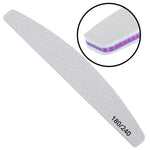 Professional nail file for mainure and pedicure HALFMOON, 180/240