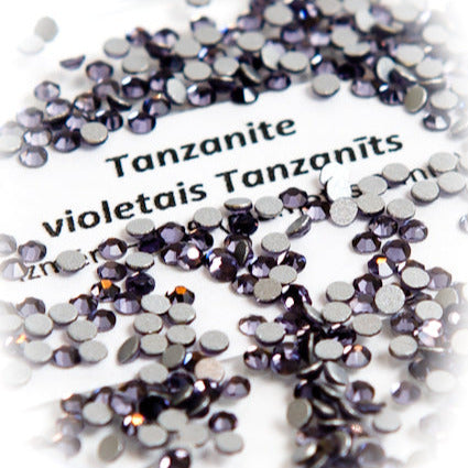 Flatback crystals for lash & nail, TANZANITE