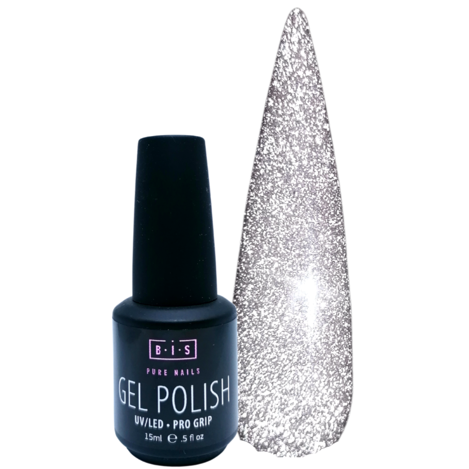 BIS Pure Nails FLASHING LIGHTS gel polish 15 ml, Silver Explosion 165